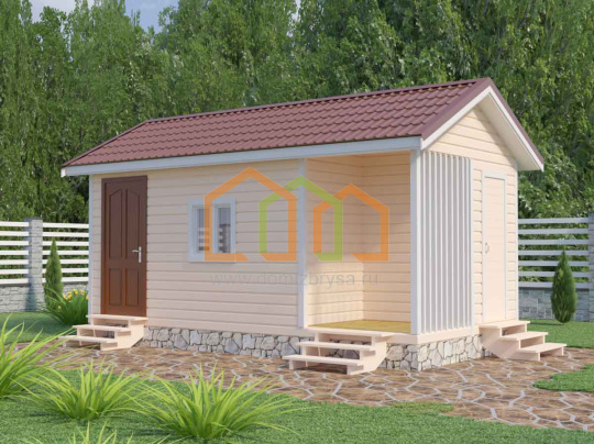 Каркасный дачный домик Клён - 2 (К)